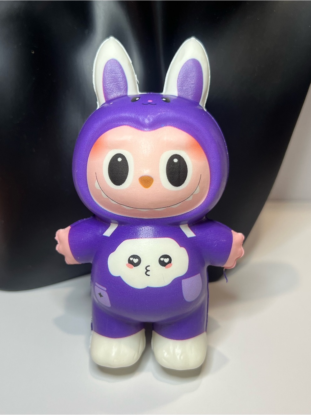 Kids Purple Labubu Bunny Character Figure Squishy Toy